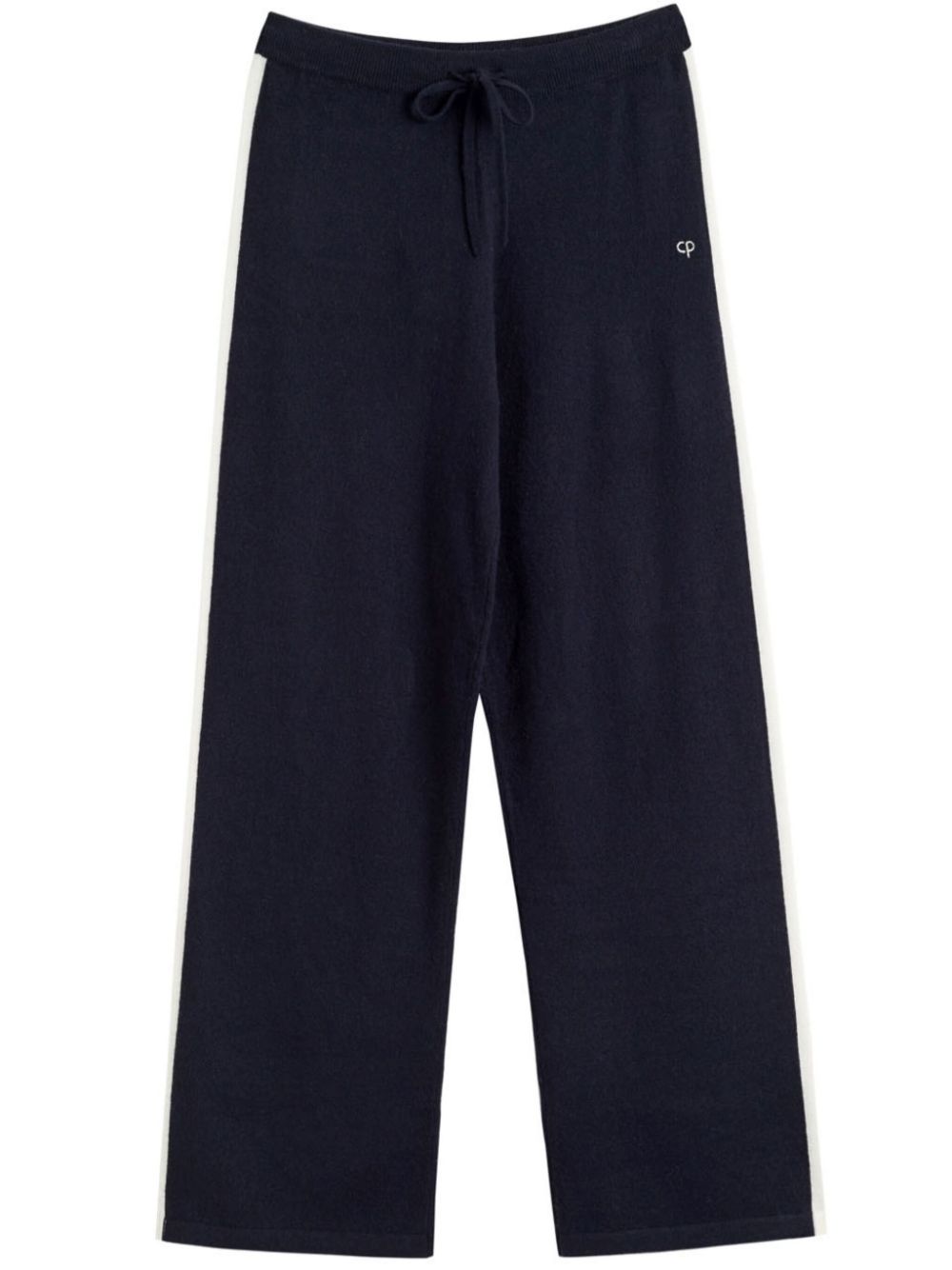 side-stripe wide-leg track pants