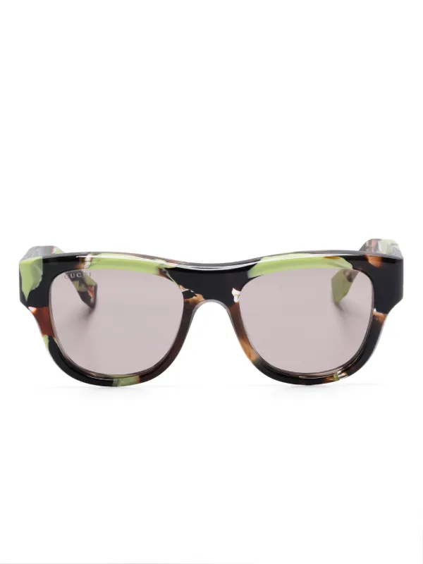 Gucci Eyewear スクエアフレーム サングラス | ブラウン