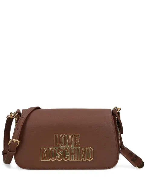 Love Moschino logo-plaque shoulder bag WOMEN