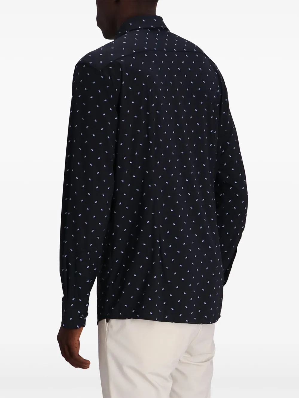 BOSS Overhemd met print Blauw