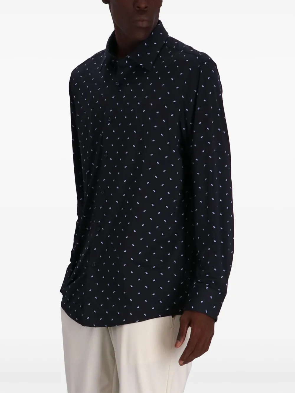 BOSS Overhemd met print Blauw