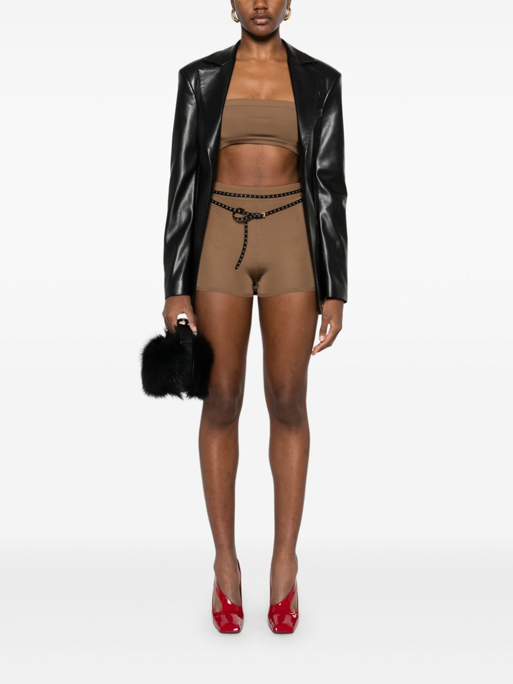 Saint Laurent Bandeau top - Bruin