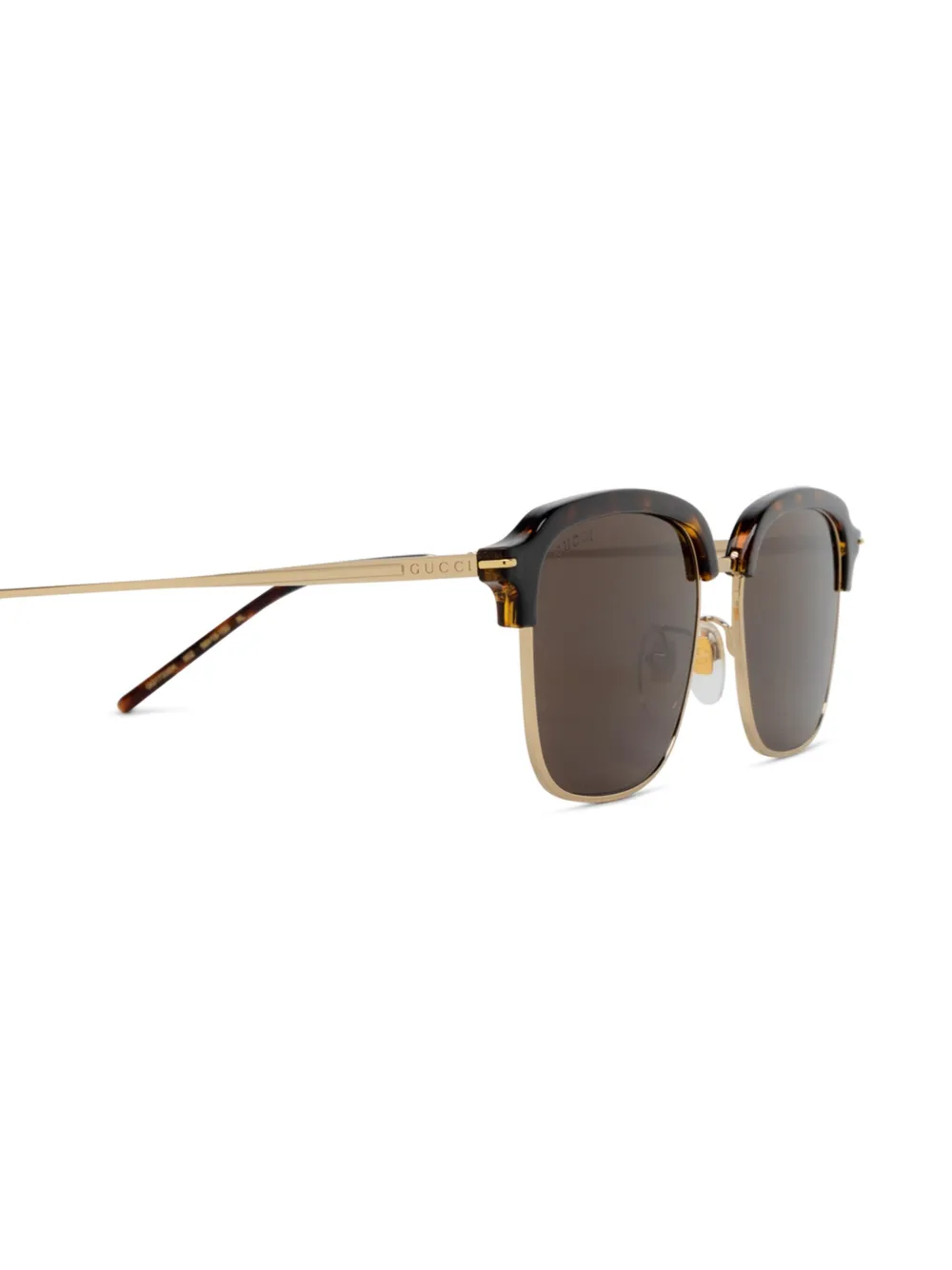 Gucci Eyewear Zonnebril met wayfarer montuur Bruin