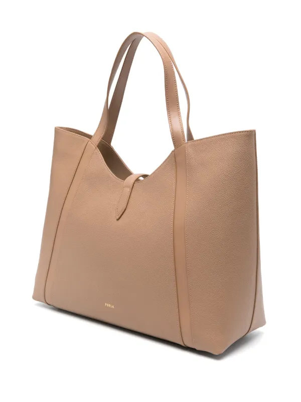 Furla XL Leather Tote Bag Neutrals FARFETCH UK