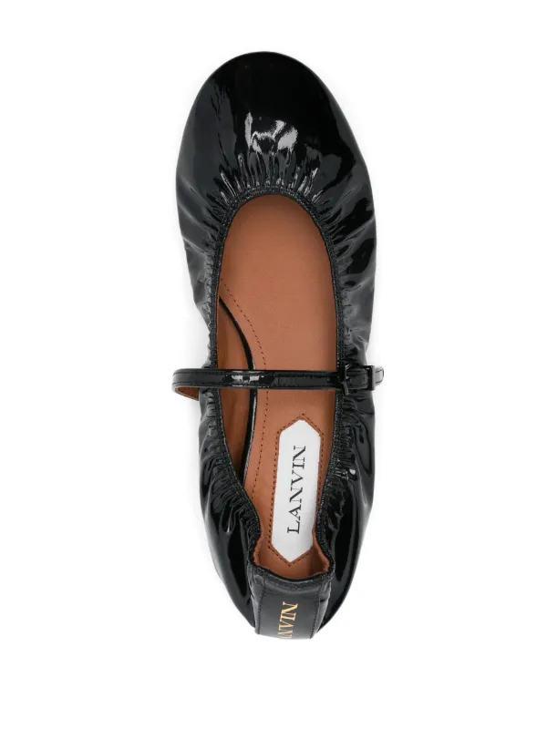 フラットシューズ LANVIN Woman Ballet flats Black FSMA03NAPA 10 Lanvin Mary Jane Glossy Ballet Flats | Black | FARFETCH
