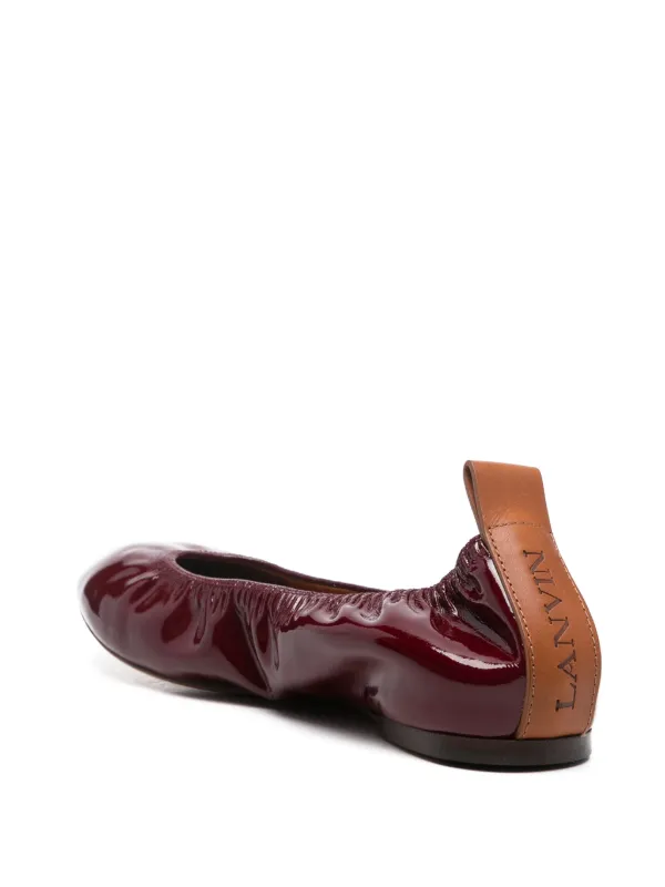 Lanvin エナメル レザーフラットパンプス | レッド | FARFETCH JP