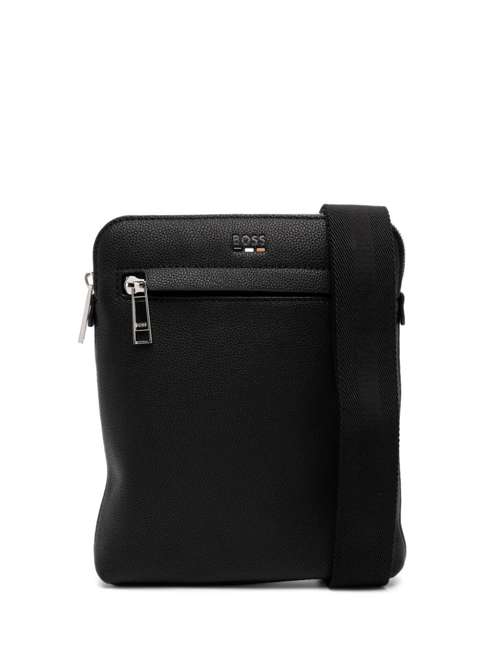 Image 1 of BOSS logo-debossed messenger bag