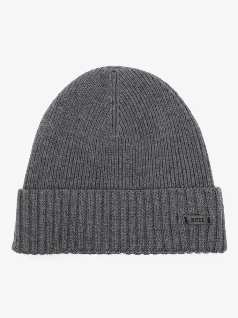 BOSS gorro tejido de canalé