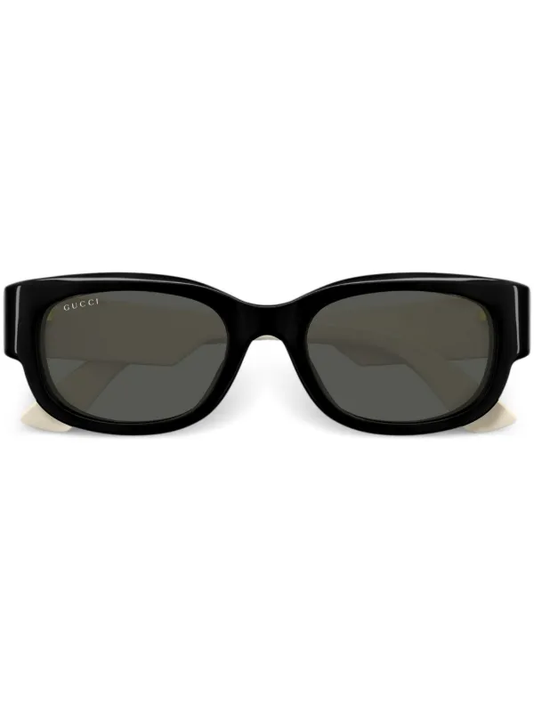 Gucci Eyewear Óculos De Sol Interlocking G | Preto | FARFETCH BR