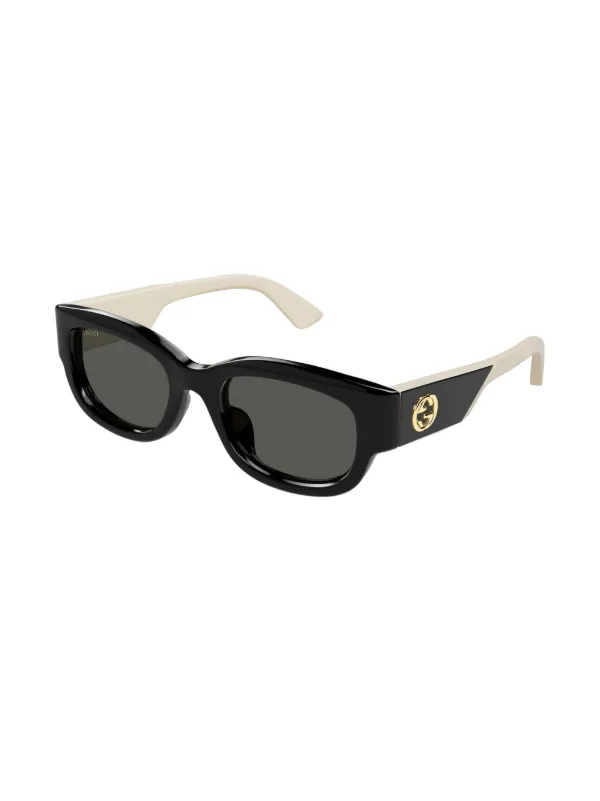 Gucci Eyewear Óculos De Sol Interlocking G | Preto | FARFETCH BR