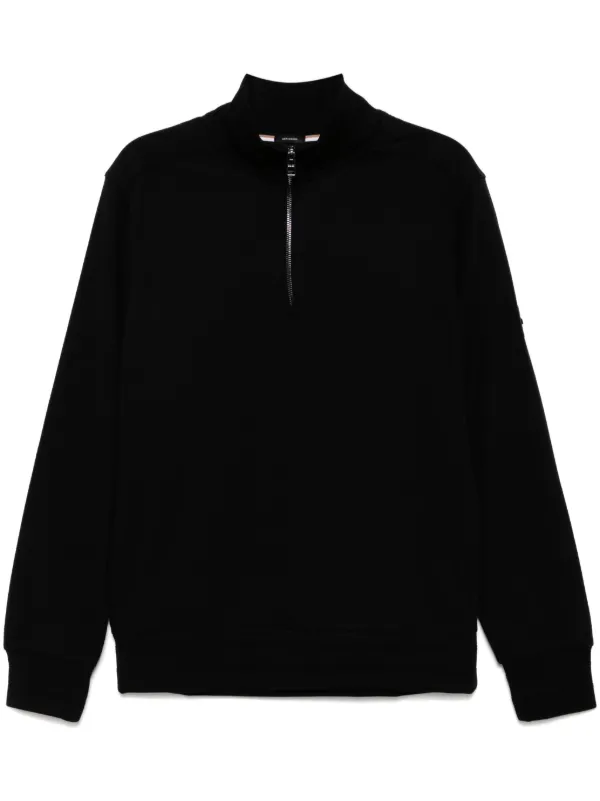 BOSS half-zip Sweatshirt Black FARFETCH IN