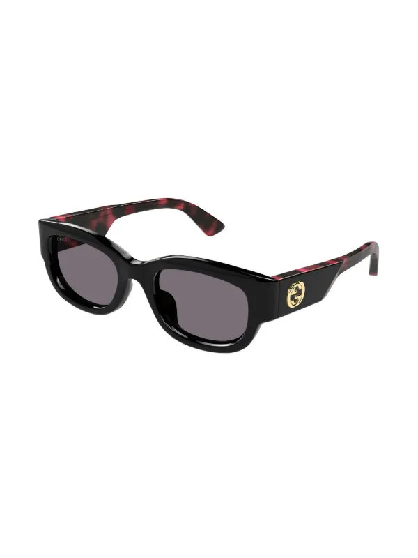 Gucci Eyewear Interlocking G Sunglasses | Black | FARFETCH JO