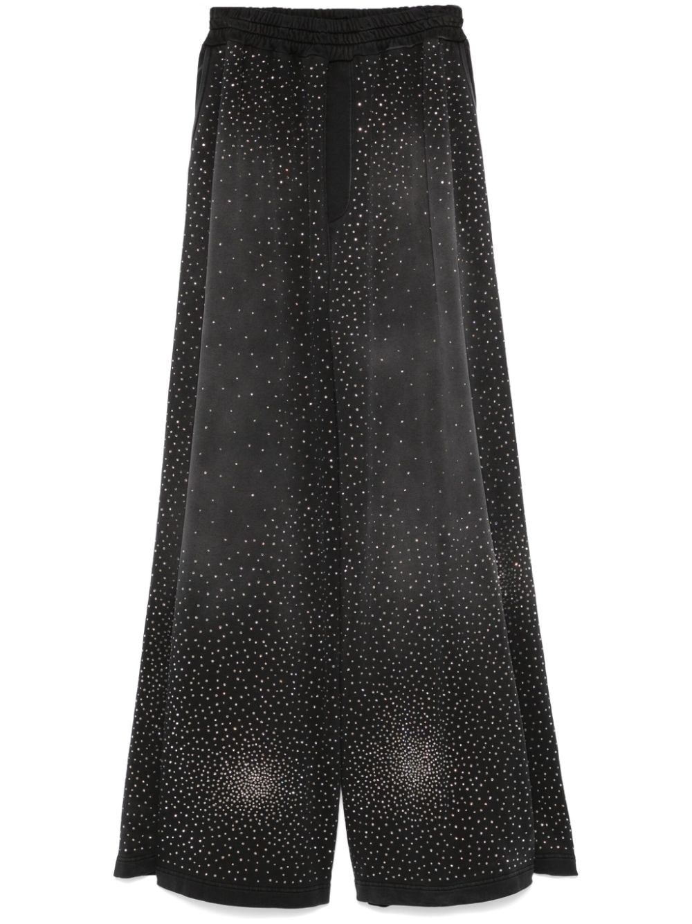 Giuseppe Di Morabito rhinestone-embellished palazzo pants - Black