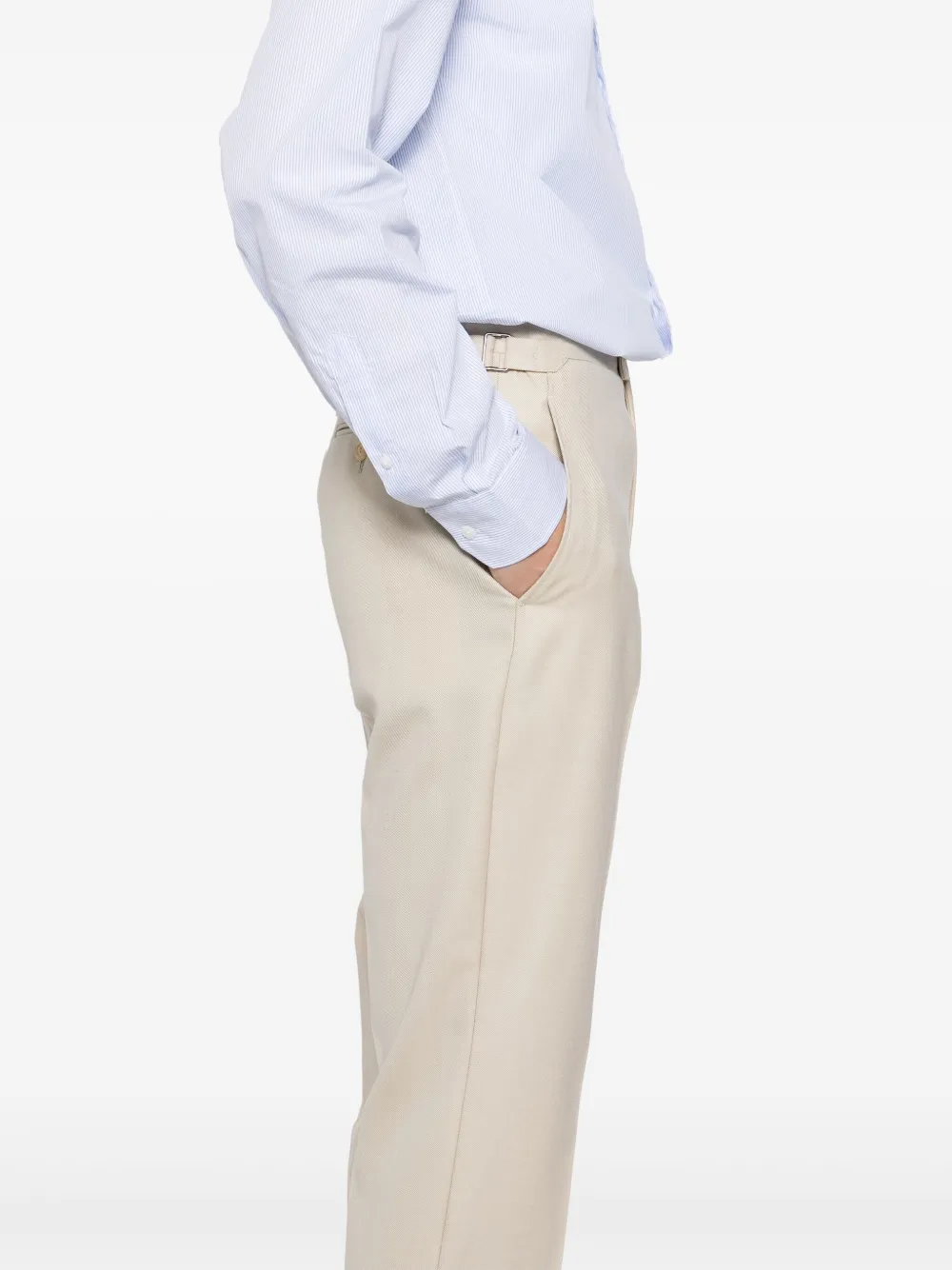 FURSAC Wollen twill broek Beige