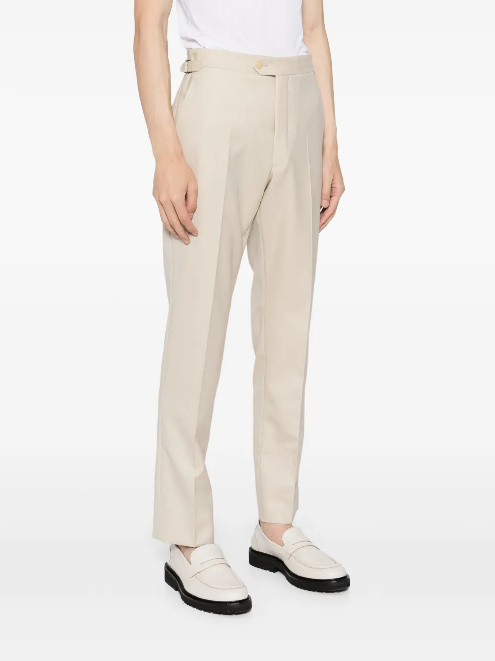 FURSAC Wollen twill broek Beige