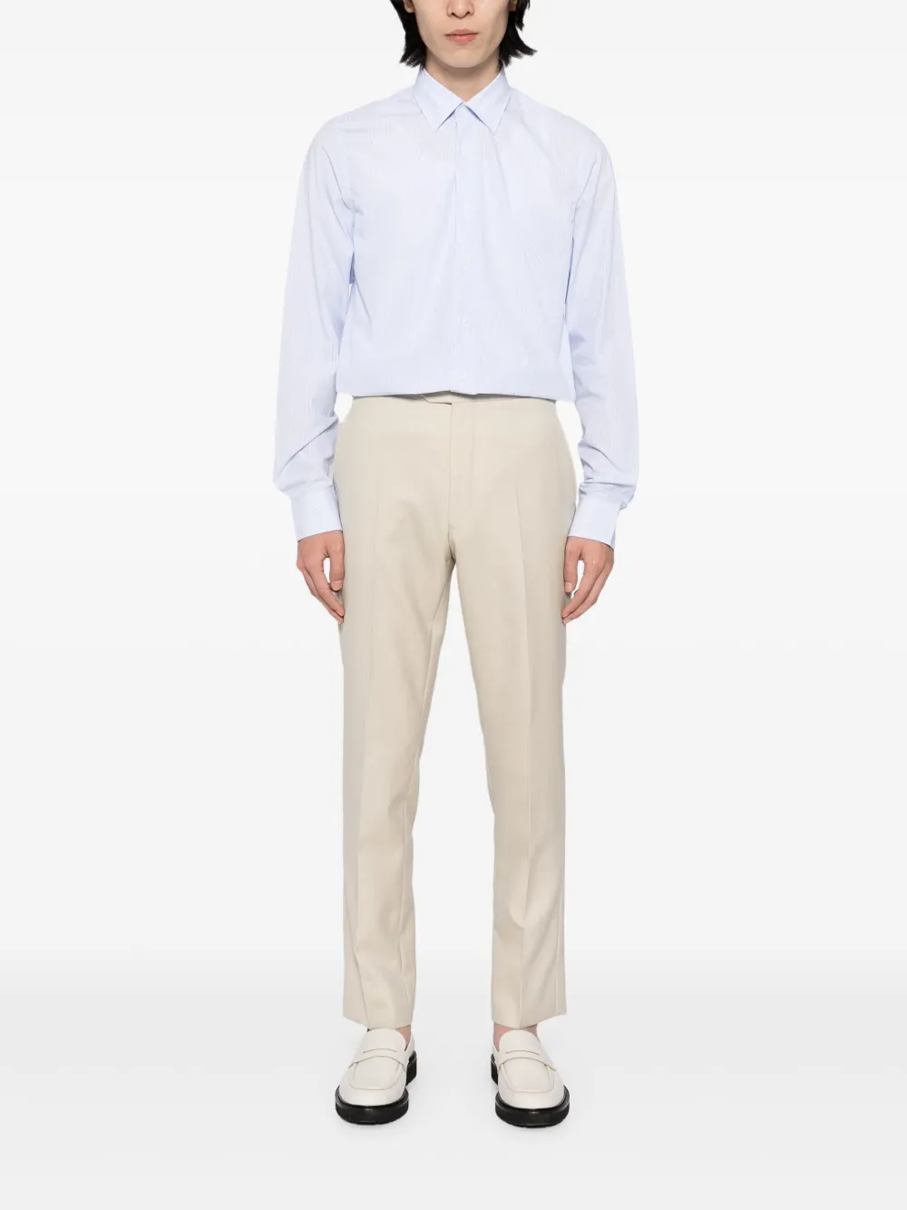 FURSAC Wollen twill broek - Beige