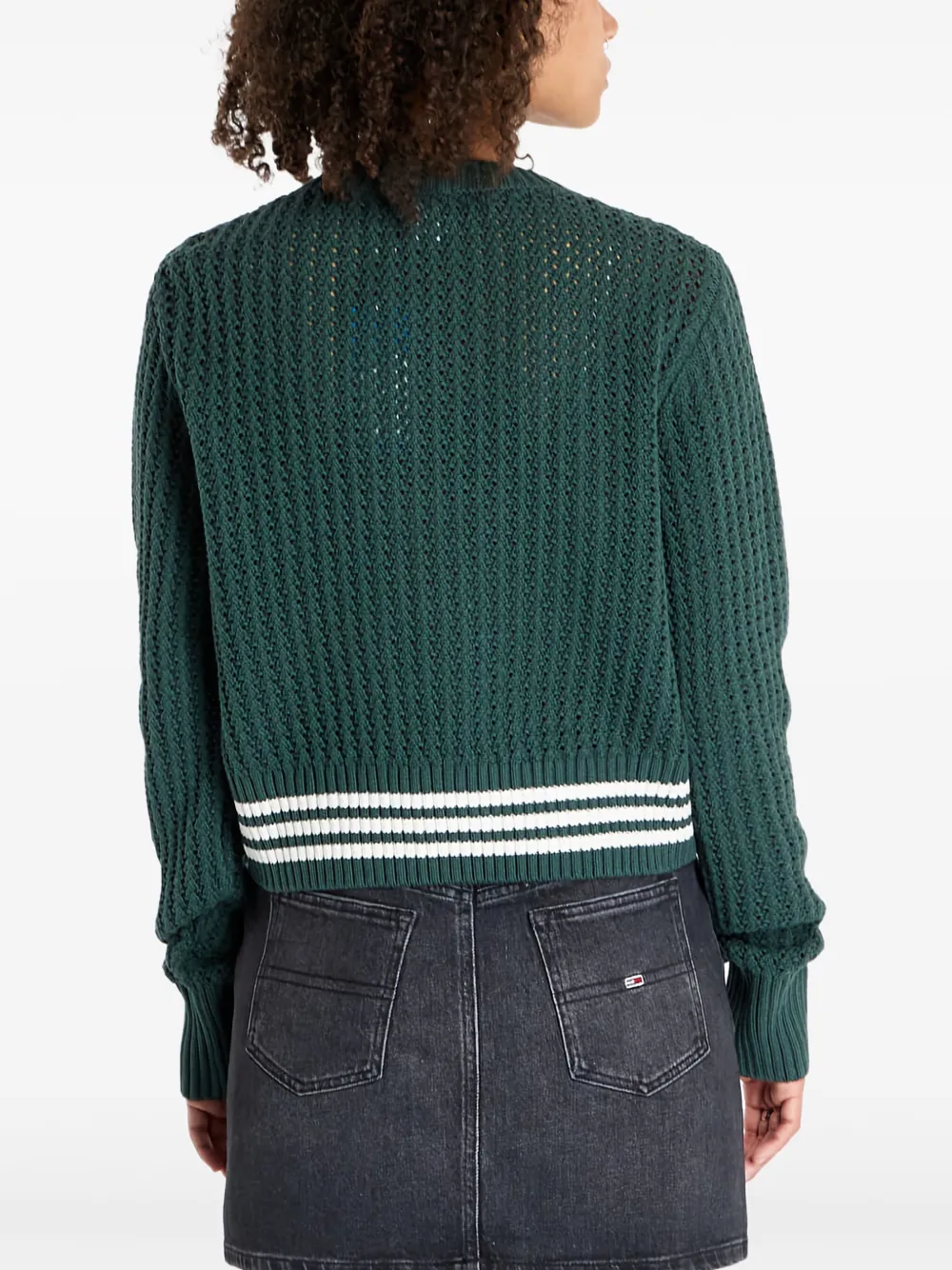 Adidas Originals Ribbed-knit Cardigan In Green