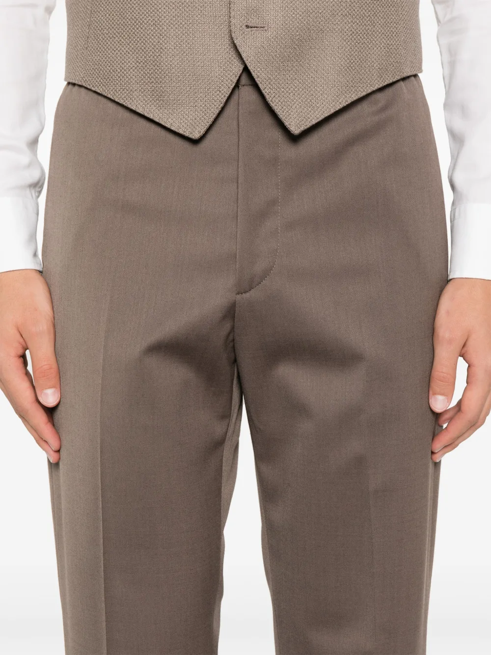 Tagliatore Broek met toelopende pijpen Bruin