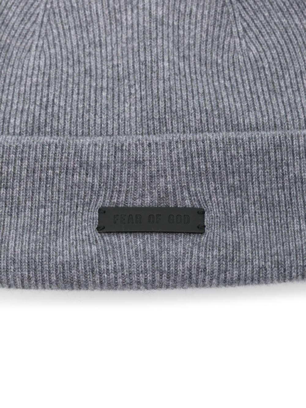 Shop Fear Of God Cashmere Beanie Hat In Grey