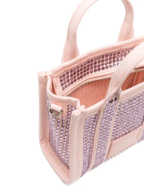 【関税&送料込】Marc Jacobs Pink Canvas The Tote Shopping Ba Marc Jacobs The Crystal Canvas Crossbody Tote Bag | Pink