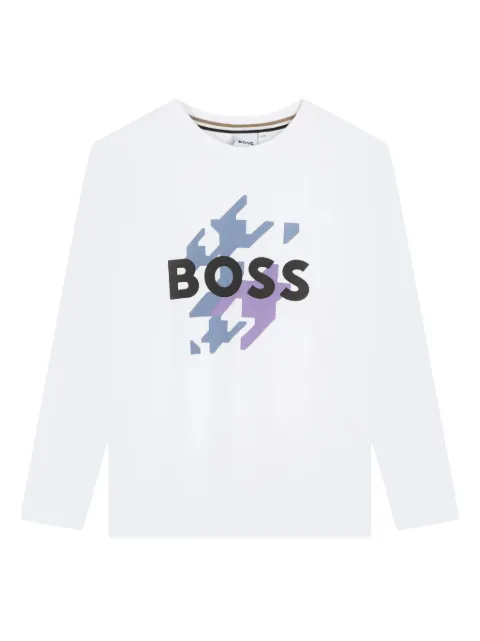 BOSS Kidswear logo-print cotton T-shirt
