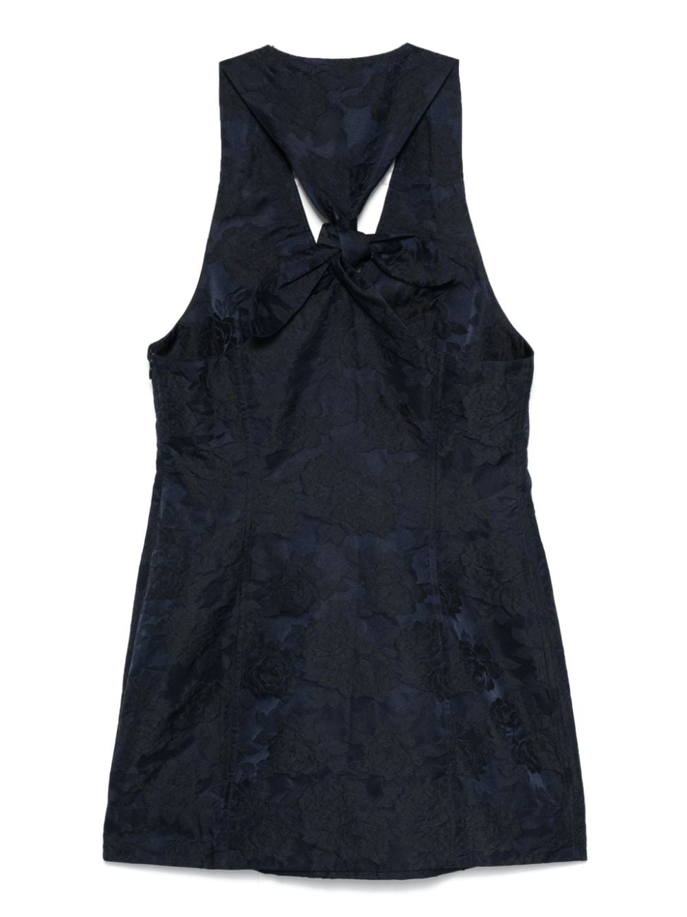 GANNI Mini-jurk met botanisch jacquard - Blauw