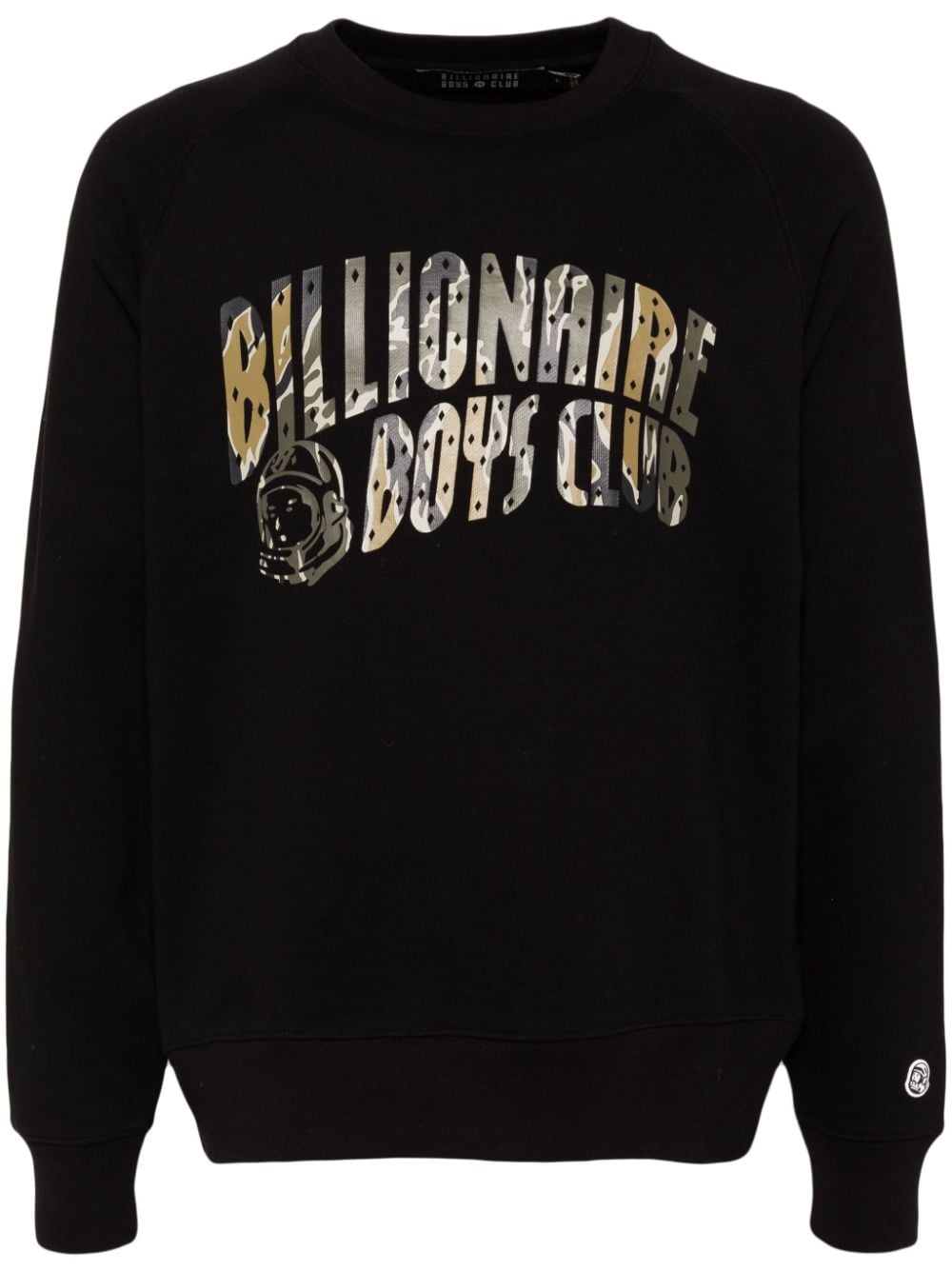 Shop Billionaire Boys Club Camouflage Arch Logo Crewneck Sweatshirt In Black