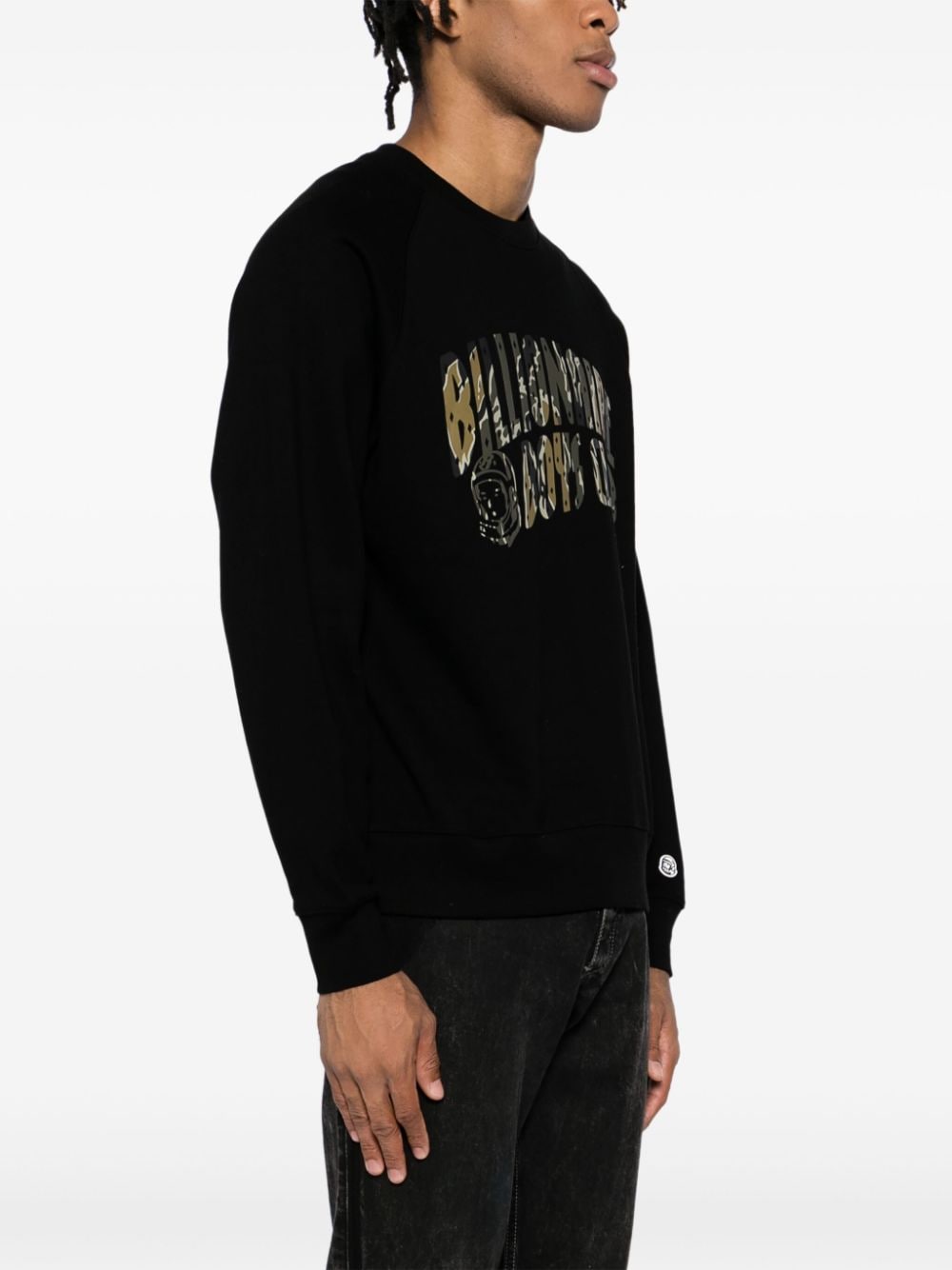 Shop Billionaire Boys Club Camouflage Arch Logo Crewneck Sweatshirt In Black