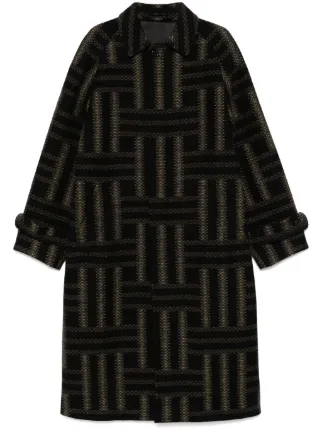 Kenzo Kenzo Weave コート | ブラック | FARFETCH JP
