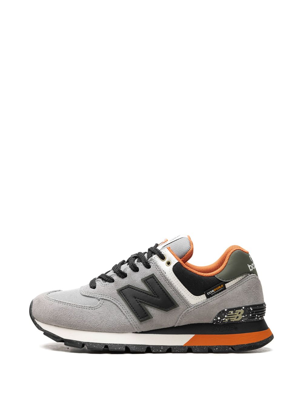 hype New Balance 574 "Grey Black Orange" sneakers 