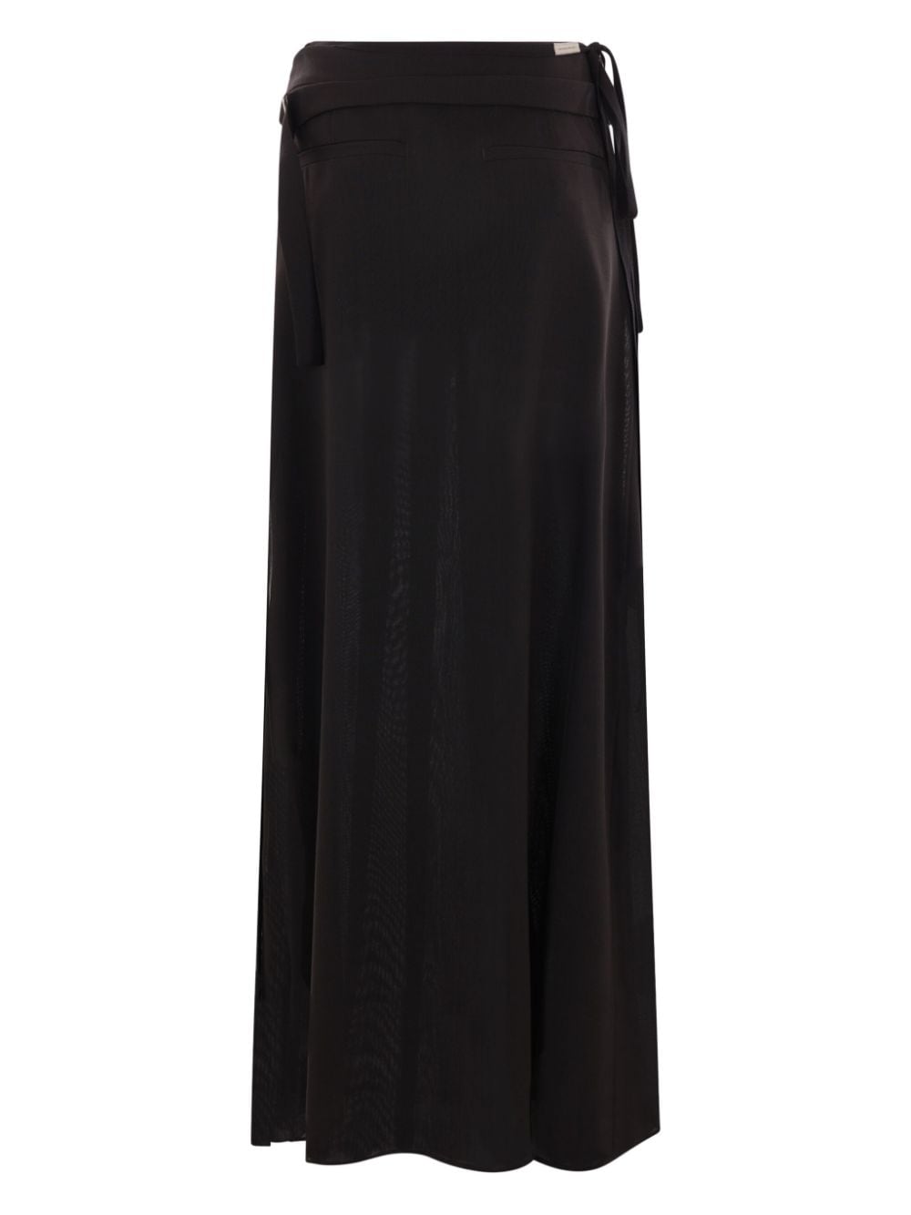 Shop Ann Demeulemeester Belted Maxi Skirt In Black