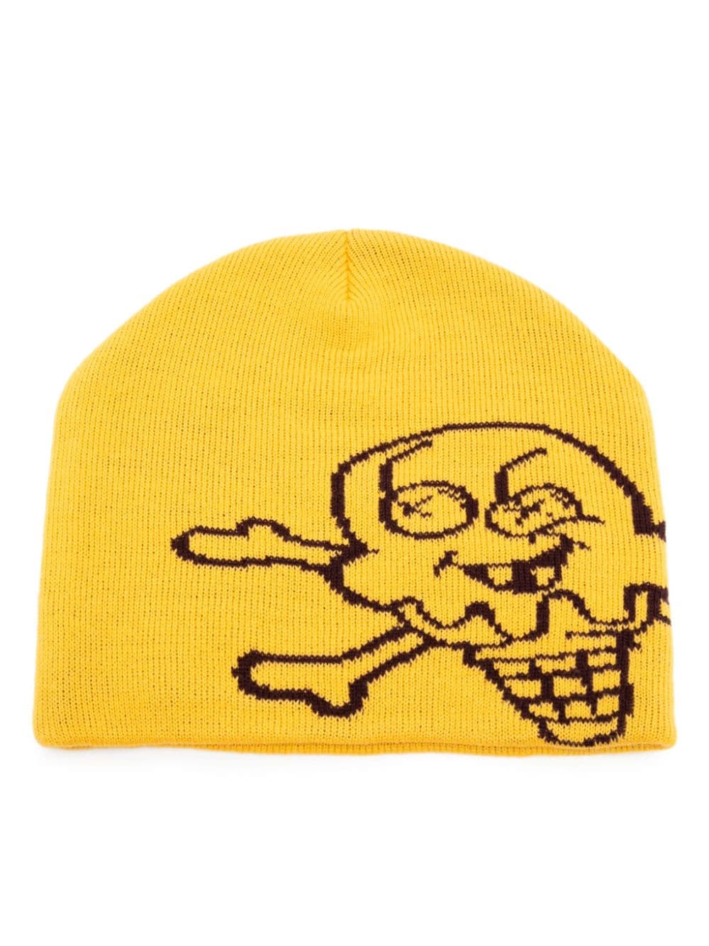 Shop Icecream Logo-print Beanie In Yellow