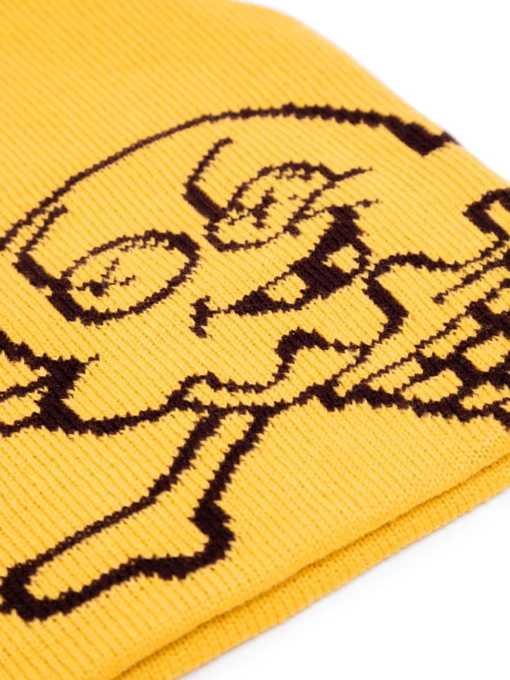 Shop Icecream Logo-print Beanie In Yellow