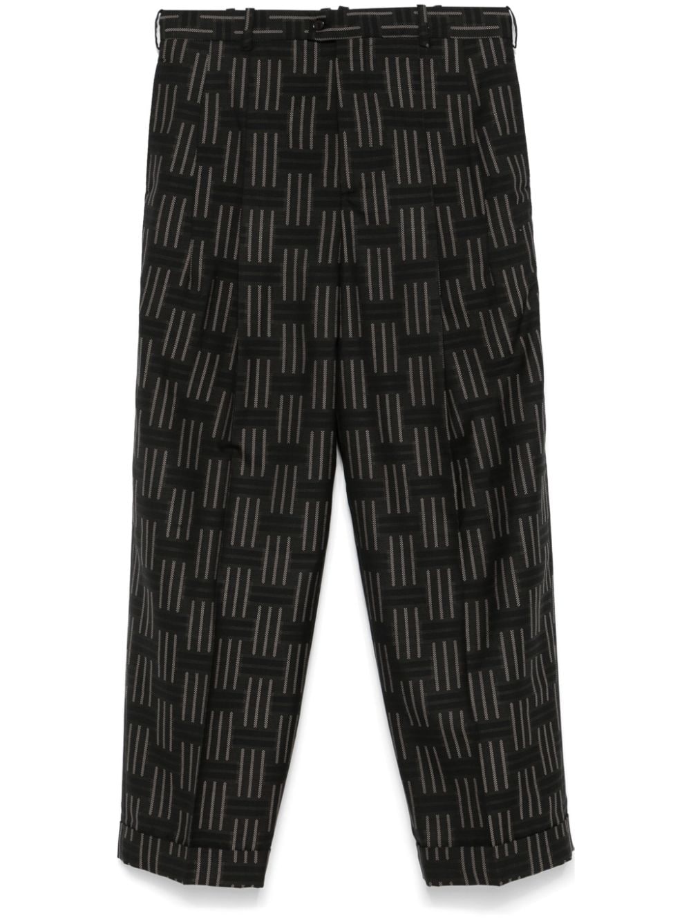 Shop Kenzo Pleat-detailing Tailored Trousers In Black