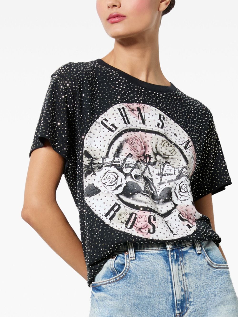 Shop Alice And Olivia Alvera T-shirt In Black