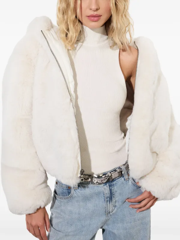 Alice + Olivia Rowe faux-fur Jacket | Neutrals | FARFETCH