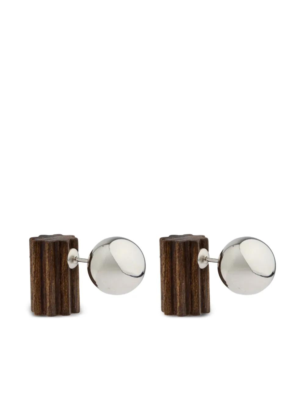 Jacquemus Orecchini Perlina - Marrone