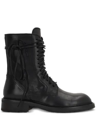 Ann Demeulemeester lace-up Leather Boots | Black | FARFETCH