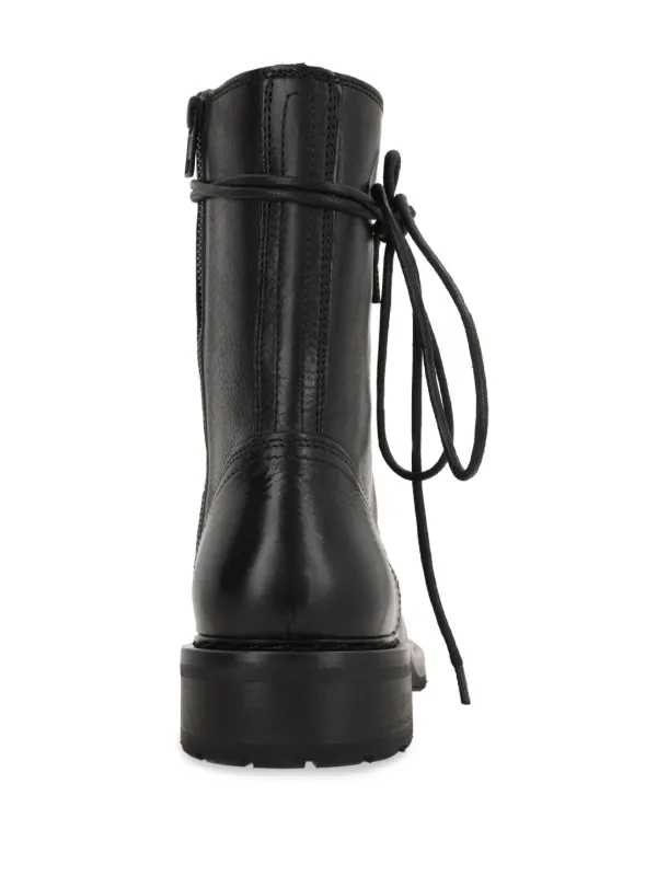 Ann Demeulemeester lace up Leather Boots Black FARFETCH