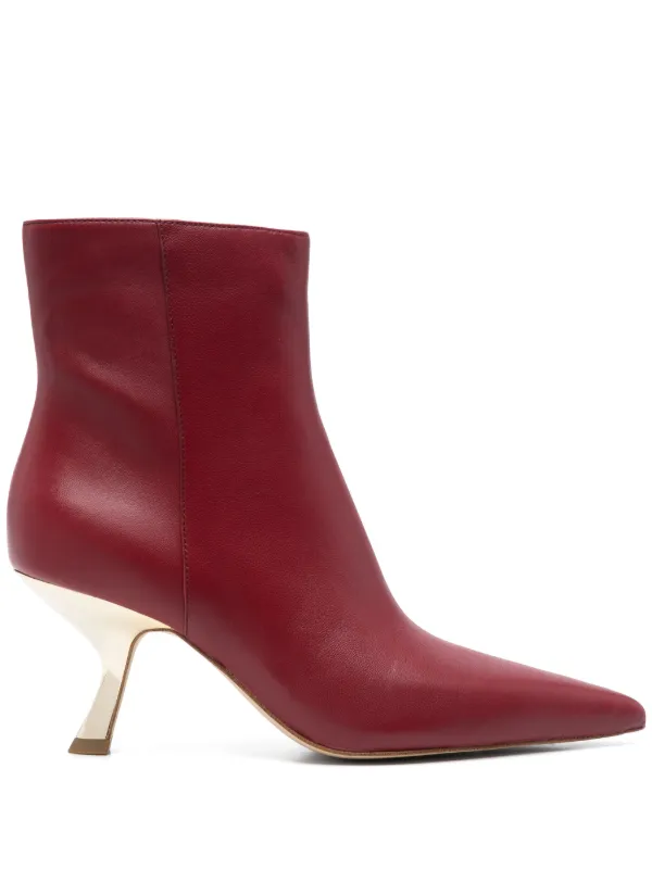 Michael Michael Kors 75mm Leather Ankle Boots Red FARFETCH UK