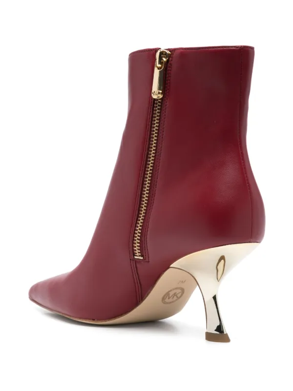 Michael Michael Kors 75mm Leather Ankle Boots Red FARFETCH UK