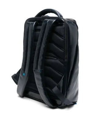 PIQUADRO ブラック レザーバックパック PIQUADRO メンズ バックパック通販 - FARFETCH