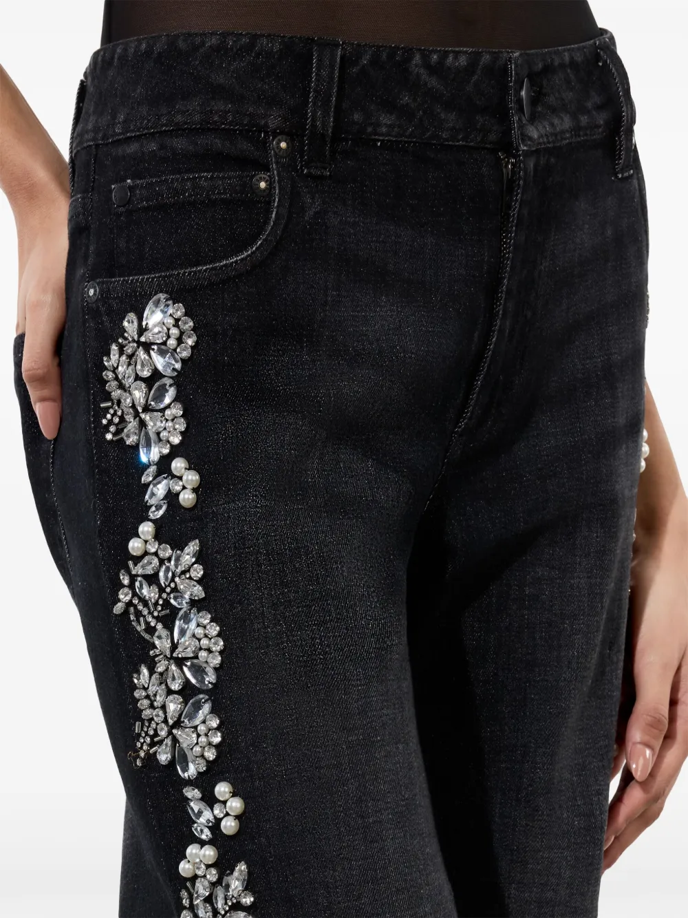 Alice + Olivia Roxie Jeans | Black | FARFETCH