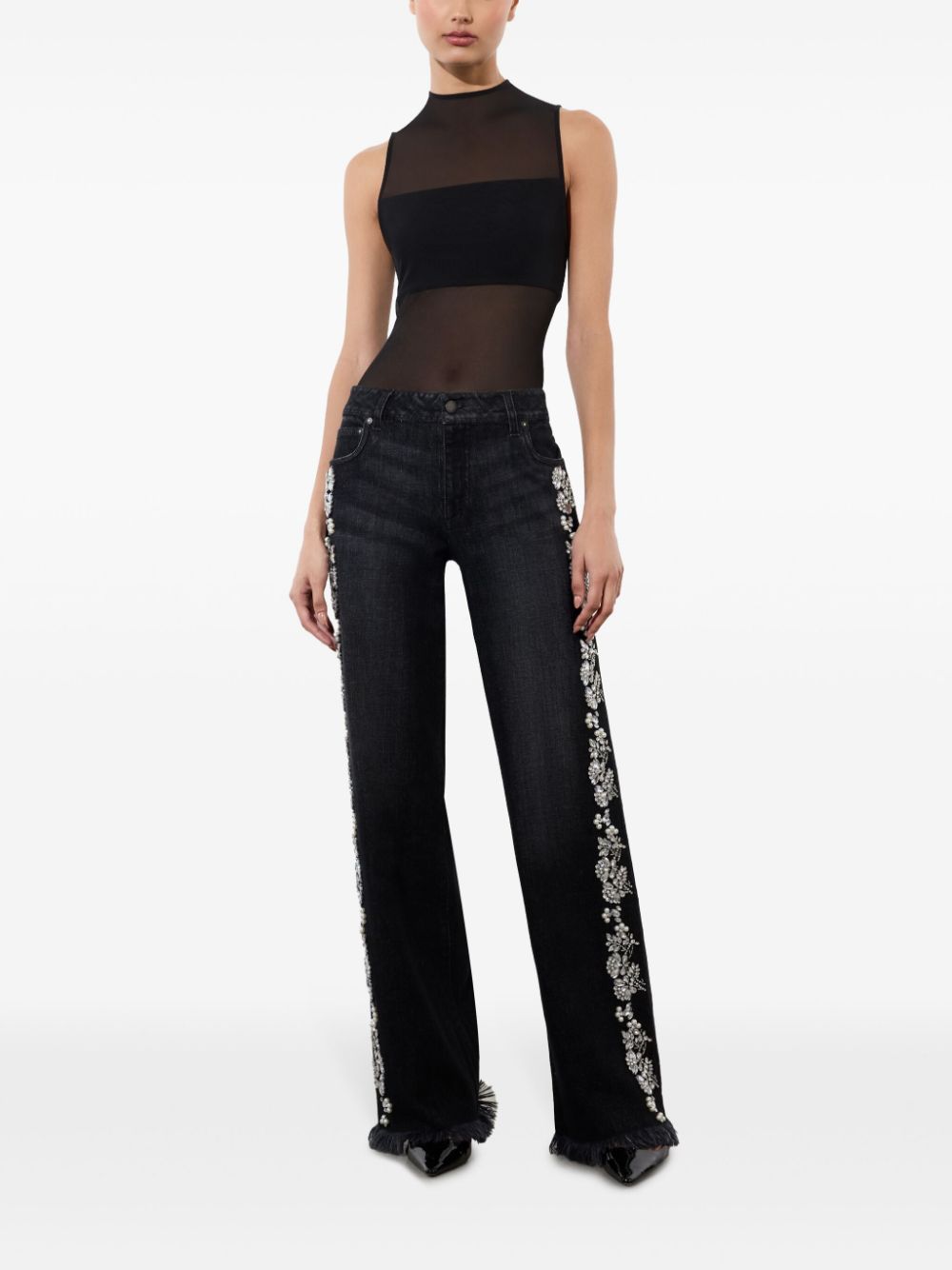 alice + olivia Roxie jeans - Zwart