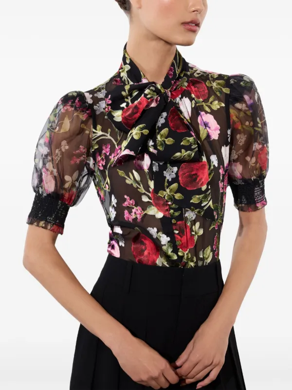 Alice + Olivia Brentley ブラウス | ブラック | FARFETCH JP 