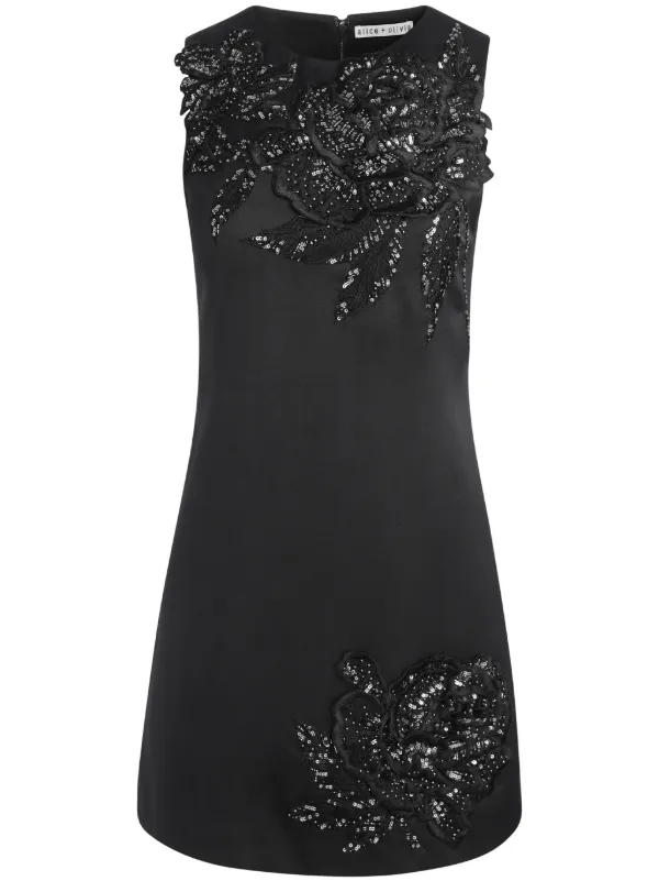 Alice+Olivia■Clyde Embellished Mini Dress■ドレス Alice and Olivia Clyde Embellished Mini Dress | Bloomingdale's