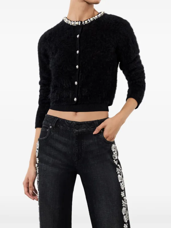 Alice + Olivia Dollie Cardigan | Black | FARFETCH