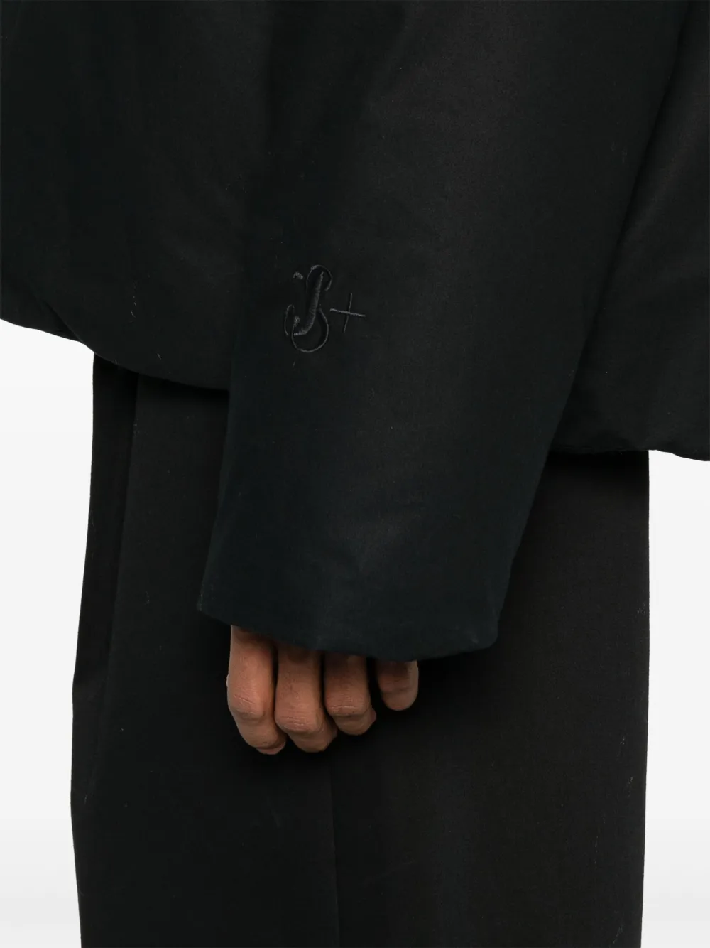 Jil Sander Waterafstotend jack met textuur Blauw