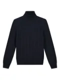 Aurélien cable-knit turtleneck sweater - Blue