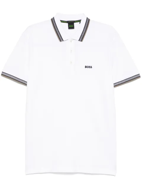 BOSS logo embroidery polo shirt